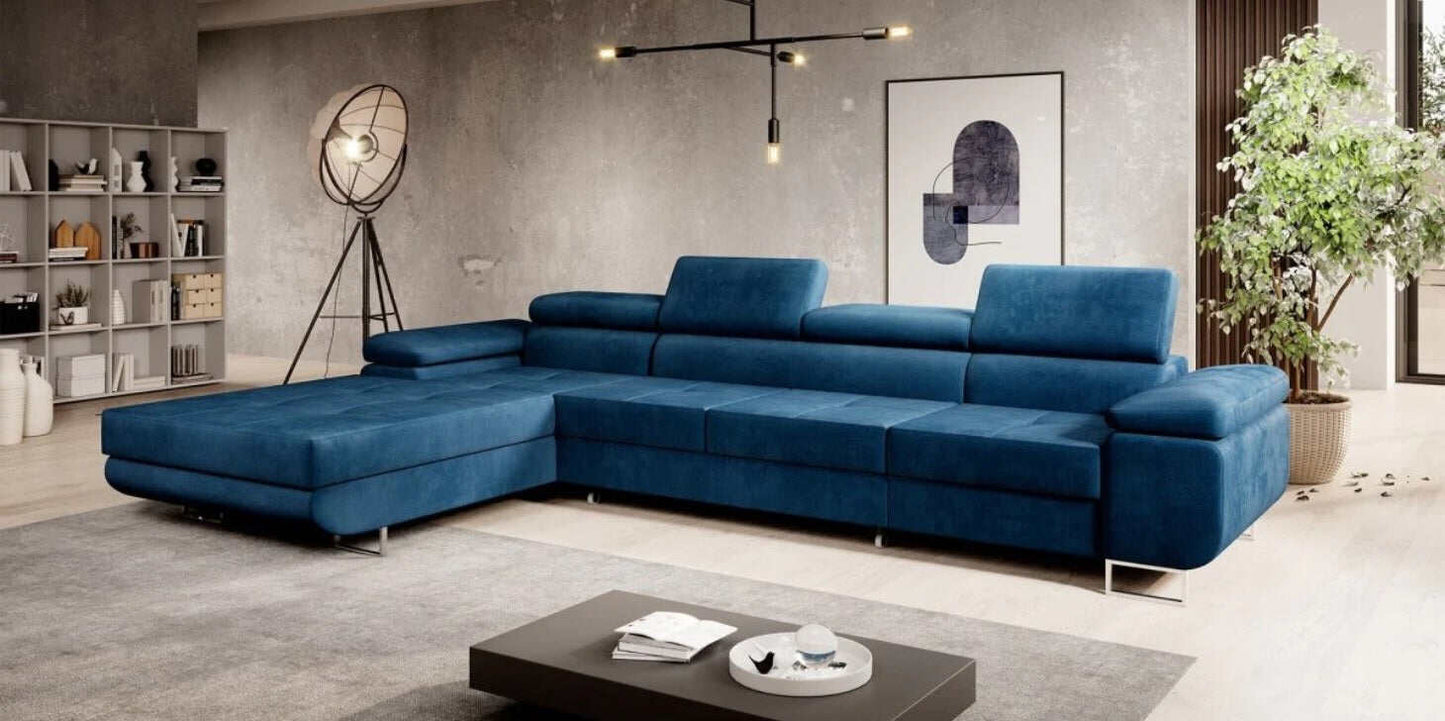 Wunderschöne Wohnlandschaft Anton XL in Blau