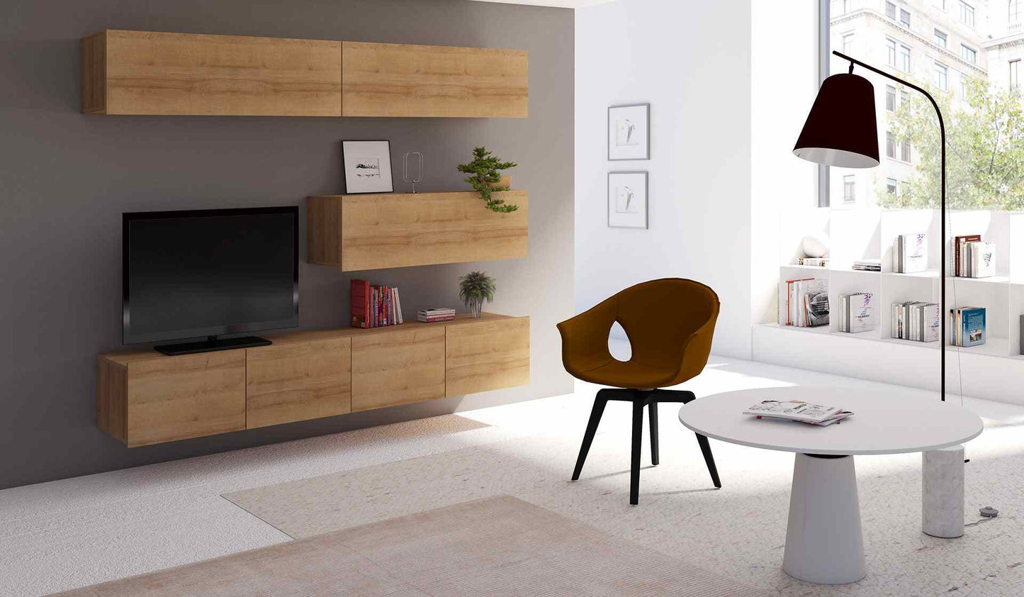 Schöne TV-Lounge mit Holz-Wohnwand Galaxy 8