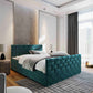 Wunderschönes Boxspringbett Mandi in der Farbe C Green