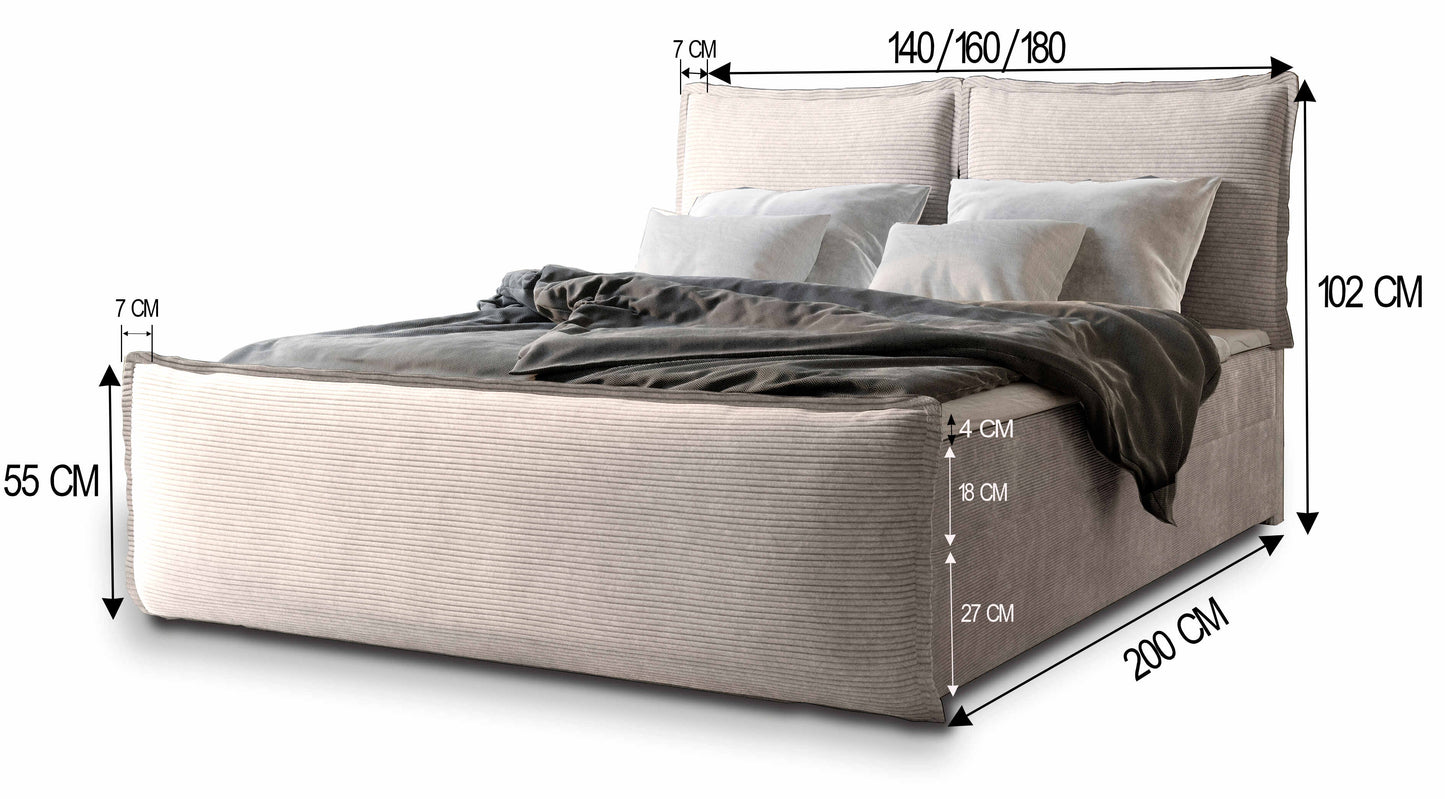 Wunderschönes Boxspringbett Moneta mit Aufmaß