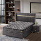 Wunderschönes Boxspringbett Platinum in Schwarz mit Beistelltischen