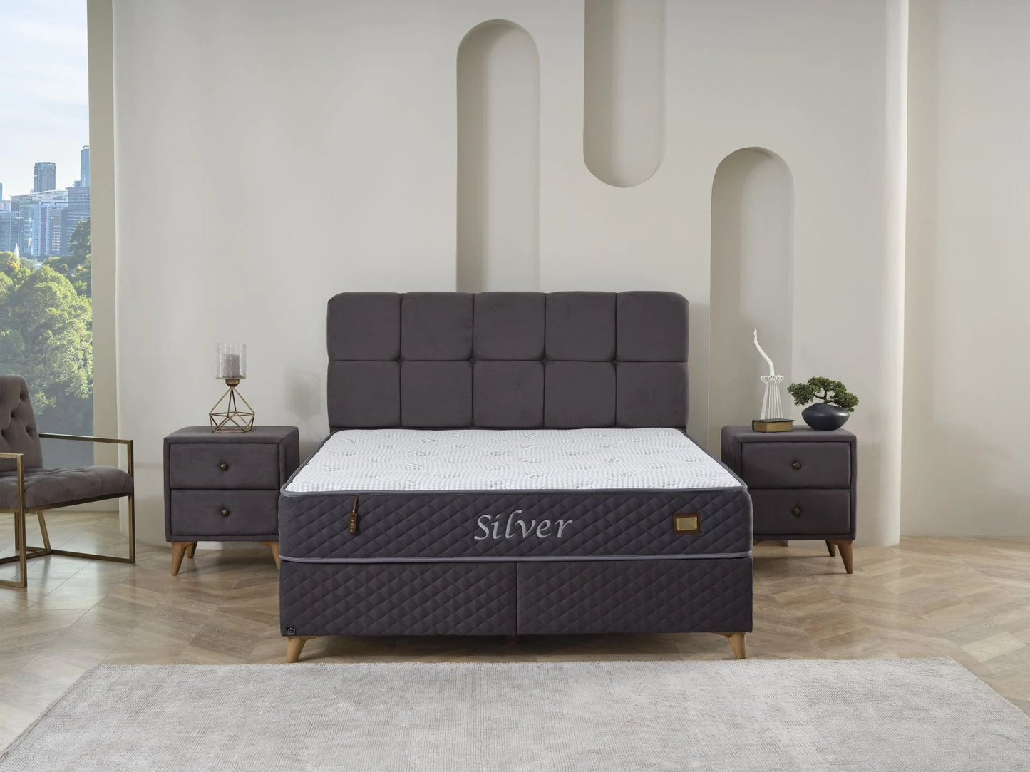 Boxspringbett Silver