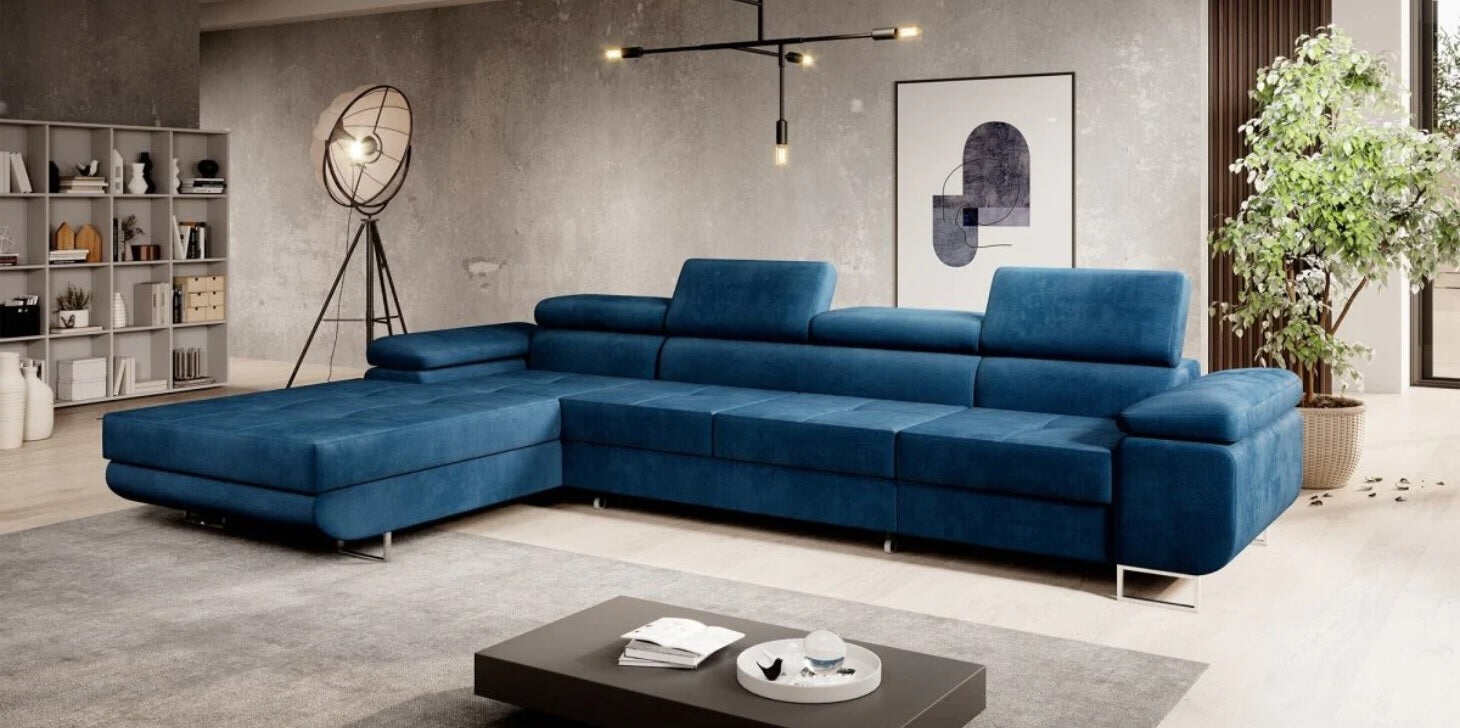 Wunderschöne Wohnlandschaft Anton XL in Blau