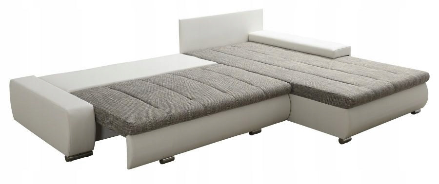 Schöne Eckcouch-Wohngruppe Tivano mit Stauraum mit Bettfunktion im Bed Style